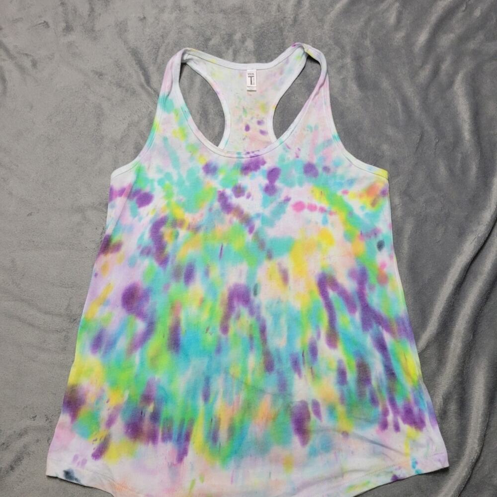 Tie Dye Tank Custom Ideal T By Next Level Womens Extra Large Comfort Stretch Tee
